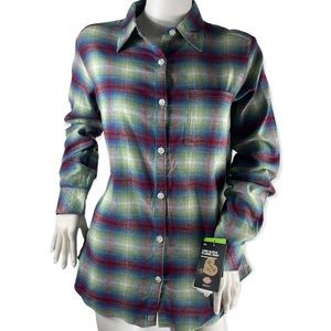 Dickies Women's Plaid Flannel Long Sleeve Shirt